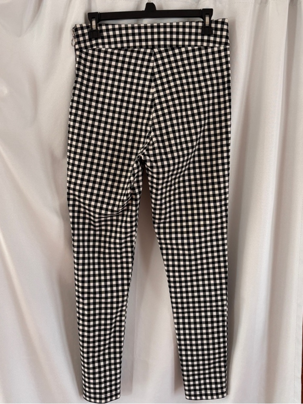 Zara Black and White Gingham Slim Fit Chinos - Picture 2 of 7